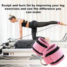 1 Pair Adjustable Ankle Strap For Gym, Suitable For Glute, Leg Extension, Exercises, Essential For Sports Fitness Training - Multicolor - View 5