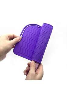 Heysam 耐热硅胶垫及美发造型工具旅行垫套，适用于卷发棒、直发器、平板夹，专业耐热/防滑台面垫 - 彩色 - 查看 11