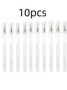 2/4/6/8pcs White Eyebrow Microblading Pens, Skin Marker Pens, Permanent Makeup Tattoo Positioning Tools, Eyebrow Drawing Tools, Suitable For Halloween Makeup, Tattoo - White - View 17