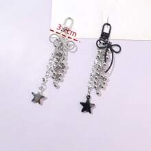 1pc Women's New Alloy Bowknot & Star Keychain Pendant, Versatile Bag Accessory - Bow - View 5