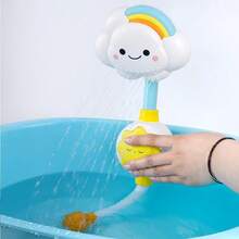 1pc Kids Bathroom Sunflower Shower Head, Pressure Spray Rainbow Cloud Shower Head, Baby Bath Water Play Toy - Cloud Shower - View 7