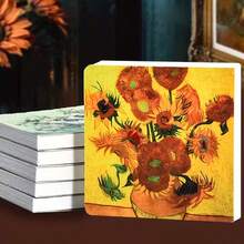 1 Piece Van Gogh Sketch Book, 200 Pages Blank Paper, Drawing Notebook, Handwriting Diary, Art Painting, Sketch Paper, Portable Artist Paper, Drawing Art Supplies - Watercolor Sketchbook - View 6
