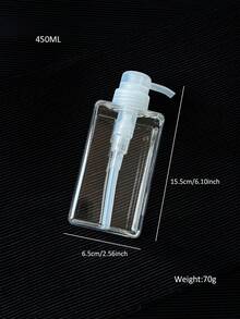 100ml-450ml Refillable Dispenser Bottles, Large Capacity Nail Polish Remover Tool Refill Bottles, Pump Bottles For Shampoo, Body Wash, Hand Soap, Transparent Plastic Bottles - Multicolor - View 8