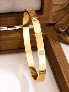 4-In-1 Women's Jewelry Set, 18K Gold Plated Bracelet, Luxury Layered Bracelet, Birthday/New Year/Valentine's Day Gift, Couple/Best Friend Accessories, Multifunctional High-End - Multicolor - View 2