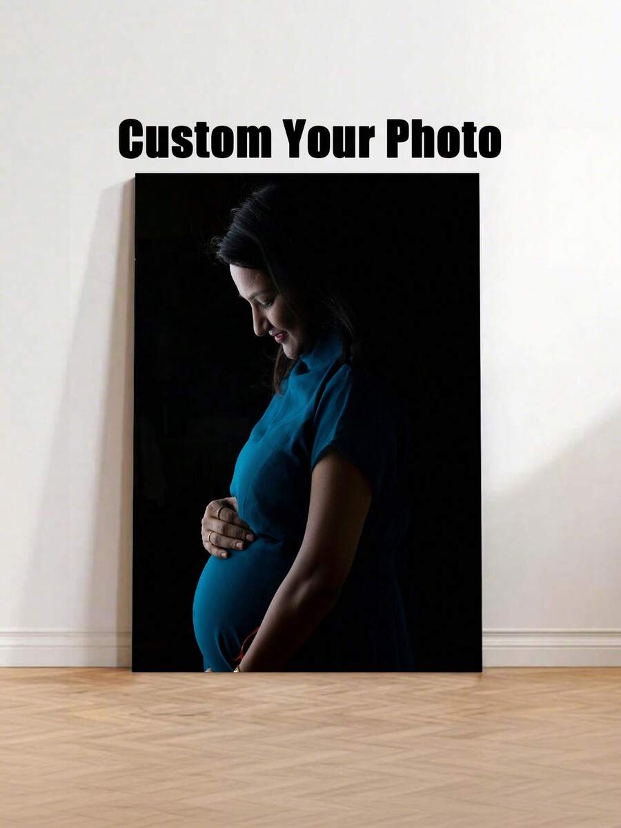 1 Stück personalisierter Foto-Leinwanddruck, Paar Wandkunst, personalisiere dein Foto, personalisierbare Leinwandkunst mit Holzrahmen - personalisiertes Familienfoto & Action-Aufnahmen, Muster, geeignet für Wohnzimmer, Schlafzimmer oder Büro Dekoration, gemütlicher Raumakzent, hochwertige Reproduktion, gerahmte Leinwandkunst, Valentinstag Geschenk, Wanddekoration, personalisierter Leinwandmalerei - Mehrfarbig 3 - Übersicht 1