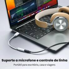 H'maston ZHQ-18/ZHQ-19 USB-C/Lightning Type-C To 3.5mm Headphone Adapter Cable - 黑色 - 查看 5