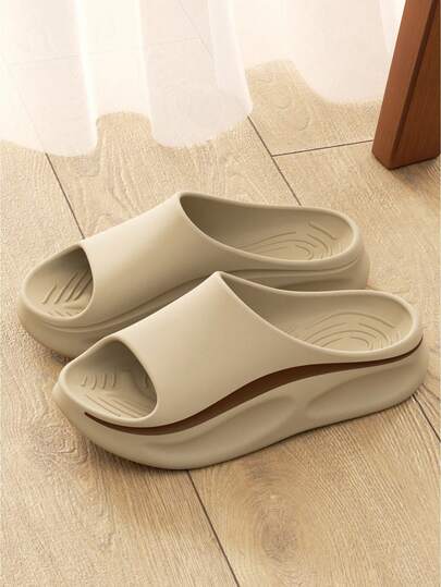 YOUMGL Men's Summer New Fashionable Minimalist Outdoor Thick Sole Anti-Slip Sports Casual Beach Slippers