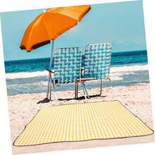 Mantel de Picnic Grande Resistente la Humedad Color Amarillo y Crema para Playa Camping y Picnic Tapete Portátil para Exteriores - A - Ver 8