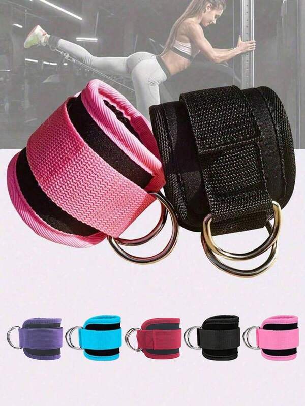 Adjustable Padded Ankle Strap, Suitable For Cable Machines, Heavy-Duty D-Ring And Swivel Pulley Connection, Wide Hook And Loop And Premium Neoprene/Foam Filled, Universal Size; Glute Kick And Glute Bridge Ankle Strap For Cable/Pulley/Resistance Band Leg Exercises, Hip , Lower Body Strength Training, Rehabilitation And Physical Therapy; Gym And Home Fitness, Pilates, Nylon, Christmas Gift, Thanksgiving Gift