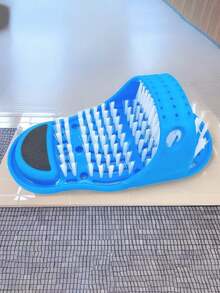 带吸盘的足部磨砂器，塑料材质，聚酯纤维刷毛，淋浴地板去死皮器，足部按摩清洁器，淋浴足部磨砂垫 - 淋浴足部清洁器，去除老茧和死皮，男女通用足部按摩垫，舒缓足部酸痛，防滑吸盘，足部护理工具，美甲工具，身体护理工具，情人节礼物 - 多色 - 查看 6