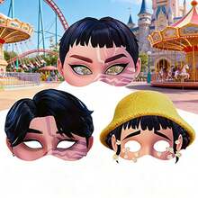 6/12个装 K-Pop 猎人女巫狩猎女团纸面具，2026 新款，半脸 Cosplay 收藏品，适合 K-Pop 主题派对/化装舞会/生日和圣诞节礼物，K-Pop 女团粉丝应援拍照道具 - A - 查看 4