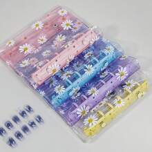 A7 Daisy Loose-Leaf Binder Cover, Detachable 3D Crystal Bubble Sticker Album, Sticker Book With Peelable Sticker Pages, Transparent Card Holder, 160 Pockets Refill Pages, DIY Memo Notebook, Stationery Storage Box, Essential For Back To School, New Year, Valentine's Day, Office Supply Season, Suitable As Gift - Multicolor - View 3