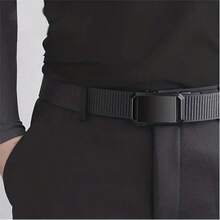 1条男士棘轮皮带，1.375英寸尼龙帆布棘轮皮带，男士时尚尼龙网布皮带 - 彩色 - 查看 2