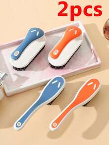 2pcs Shoe Cleaning Brush Set, Multi-Functional Long Handle Scrub Board Brush, Soft Bristles For Household Shoe Cleaning Without Damage - Multicolor - View 9