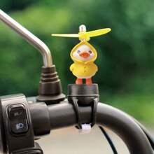 Popular Cute Windmill Bicycle Motorcycle Decoration Duckling Car Ornament Trending Animal - Upgraded Version With Rotating Fan - View 11