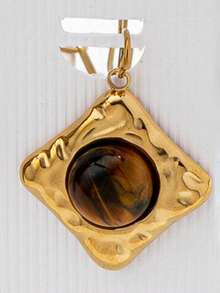 1 Pc 18K Gold Plating Stainless Steel Carabiner Chain Necklace With Heart Bow Moon Flower Pendant, Interchangeable DIY Charm Necklaces, Water Proof - Multicolor - View 27