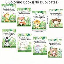 Libro para colorear definitivo de animales de la jungla - Con escenas creativas de un león rugiendo, monos jugando y cascadas, perfecto para recuerdos de fiesta, proyectos de arte escolar y actividades familiares de manualidades. Cuaderno de bocetos de alta calidad adecuado para artistas jóvenes y entusiastas de la naturaleza. - Multicolor - Ver 12