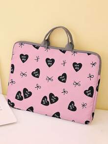 情人节趣味图案印花笔记本电脑包，电脑布套配件，柔软笔记本电脑包，柔软笔记本电脑保护套，笔记本电脑保护套，平板电脑皮包，笔记本电脑拉链保护套，学校、商务和办公礼品的最佳选择，返校季便携式数码收纳包，学习用品，返校季折扣店 - 彩色 - 查看 3