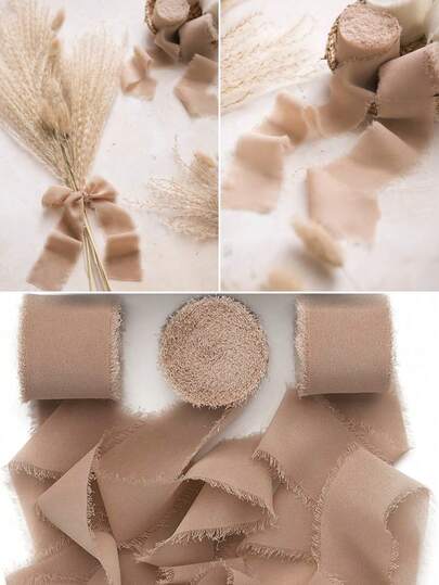 1 Rolle Chiffon-Band, einfarbiges braunes Geschenkband, für Hochzeitsdekoration, Geburtstagsfeier, Babyparty, Geschlechteroffenbarung, Blumenbinderei, Geschenkverpackung, Floristik-Materialien, Partyfavors, Geburtstagsgeschenke, DIY-Basteleien, Abschlussfeier, Frühlingsdekoration, Osterdekoration, Muttertagsdekoration