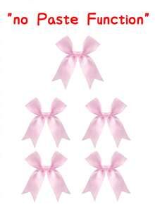 Decoración de lazo de cinta de satén rosa, empaque de regalo, adecuado para botellas de champán, pasteles, dulces, manualidades DIY, regalos, bodas, baby showers, despedidas de soltera, Navidad, cumpleaños, fiestas al aire libre, campamentos, Halloween y talla grande - Varios colores/estilos aleatorios - Ver 13