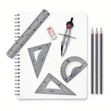 Juego Geometrico de 6 pcs Maped Inrompible + Compas - transparente - Ver 3