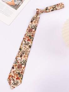 1条男士花卉领带，优雅丝滑多色花卉领带，休闲、简约、高端，适合商务着装、婚礼、派对、新郎领带、日常佩戴，四季皆宜。 - 彩色 - 查看 2