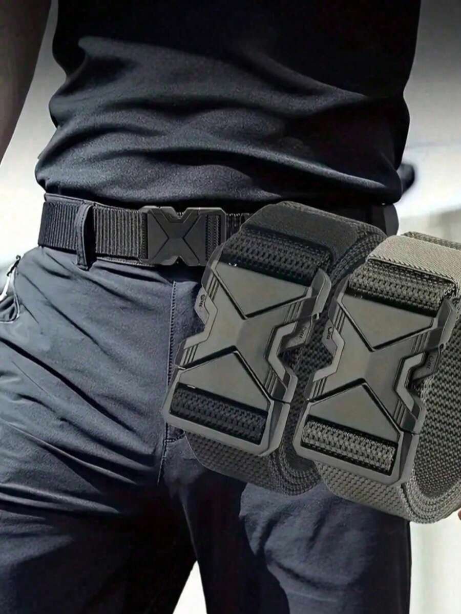 1.34 Inch Wide Elastic Military Style Golf Belt - Multicolor - View 1