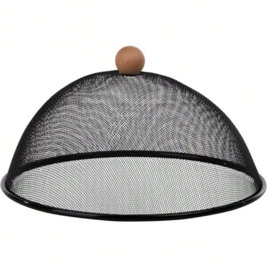 Esschert Design Metal Food Cover Dome Black Stainless Steeel Mesh - Black - View 1