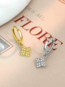 Joyería de piercing de ombligo de plata esterlina S925 con circonita cúbica - soltero - Ver 5