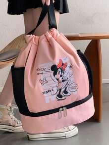 Disney 背包、男女通用健身包、米奇背包、可扩展胸包、旅行包、多功能收纳包、时尚手提包、牛津布抽绳单肩包 - 彩色 - 查看 8