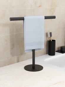 1pc Square T-Shaped Hand Towel Rack, Double-Heavy Bottom Seat - Independent Modern Bathroom Japanese Kitchen Hair Hand Towel Rack, Space-Saving Table Organizer Rack, Suitable Hand Towel Rack, Necklace Etc. Rack, Matching Small Space - Multicolor - View 11