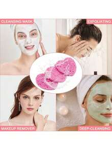 50pcs Heart-Shaped Natural Sea Sponge Pads - Professional Quality Face Cleansing Sponges, Suitable For Washing, Exfoliating And Makeup Removal - Heart-shaped - View 4