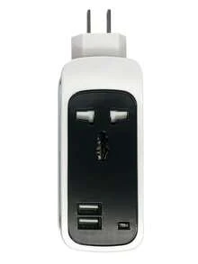Power Strip, Outlet Extender, Power Strip 3 In 1 Socket, Portable Socket, 2 USB And 1 Socket, 110V, 750W, For Office, Bedside, Travel - 查看 7