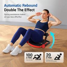 LIPETY Multi-Functional Ab Trainer, Mini Home Sit-Up Assistant, Portable Lazy Fitness Equipment For Abdominal Workout - 紅色 - 查看 3