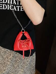 1个青少年斜挎包，便携式马卡龙色，外出必备，包含耳机盒、口红盒、零钱包 - 蝴蝶結 - 查看 9