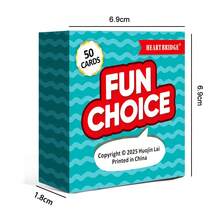 HEART BRIDGE Fun Topic Card Game - Features Mind-Bending Challenges And Hilarious "Would You Rather" Questions. The Ultimate Conversation Starter For Parties And Family Gatherings. A Social Interaction Tabletop Game, Perfect As A Gift For Valentine's Day, Halloween, Or Christmas. Ideal For Game Nights With Friends And Family. 50Cards - Mint Green - View 2