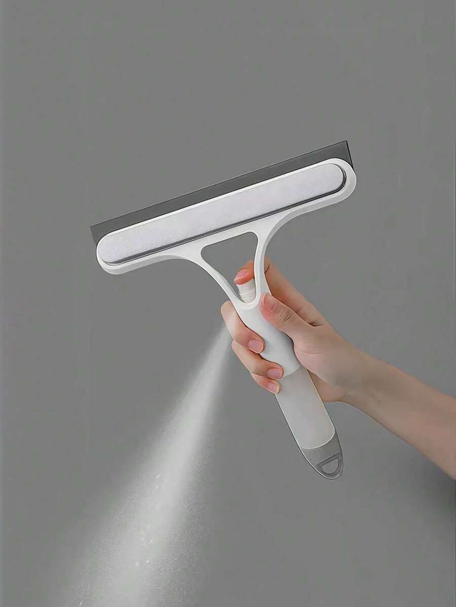 1pc Multifunctional Glass Cleaning Brush With Built-In Spray Bottle And Squeegee, Streak-Free Window Cleaning Tool, Household Cleaning Tool, 3-In-1 Cleaning Scraper, Heavy Duty Window Scraper, Window Cleaning Kit - Multicolor - View 1