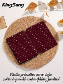 Kingsung Minimalist Pink Polka Dot Basic Pad Cases Burgundy Tablet Protective Case Compatible With Ipad 9.7/10.2/10.5/10.9/12.9/Pro 11 (10th Gen), Galaxy Tab S6 Lite 10.4", Kindle Paperwhite 12th Gen (2024), Kindle 11th Gen (2022), Offers Soft Shock-Proof Protection, Supports Smart Stand/Auto Wake/Sleep Function, Spring Easter Gift Pastel Birthday - Multicolor - View 9