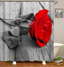 Leaves Are Turning 3D Shower Curtain Polyester Bathroom Decor  Waterproof - White - View 5