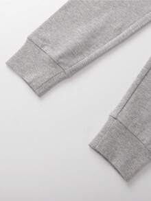 Annil Children's Boys' Fall Pants With Stretchy Elastic Waist And Close-Fitting Casual Bottom Leg-Hugging Long Pants For Home Wear - Elegant Floral Gray - View 5