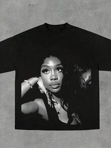 Camiseta De Verano Con Cuello Redondo Para Mujer, Divertida, De Bingo Y Reina Del Juego 18 - 黑色 - 查看 1