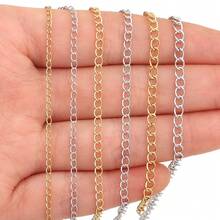 10m/Roll Stainless Steel Anti-Tarnish Flat Cross Chain, Steel & Golden Color For Bracelet, Necklace, Jewelry DIY - Stainless Steel Chain - View 7