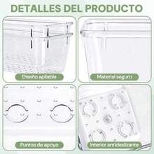 zxx25PCS Organizadores de Caones de Plastico Tranrente Organizador de Maquillae b en 4 Tamaños Diferentes Organizadores de Acco para Maquillae Escrito oyas Cocina y Bañoorganizador de cocina - 25 piezas - Ver 3