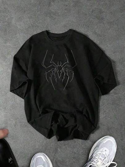 Grafiska T-shirts Dam Manfinity Sport Corelite Herr Botaniskt Mönstrad Rund Hals Kortärmad Sport-T-shirt För Sommar Träningskläder Löpar-T-shirts & Linnen, Svart T-shirt, Spindel-T-shirt Herr Sommar Casual 180g Ren Bomull T-shirt Mönstrad Tryckt Kortärmad Topp T-shirt