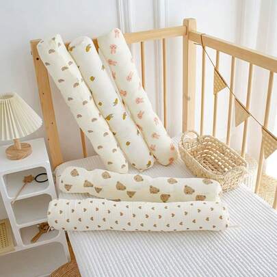 婴儿侧卧枕，棉布圆柱枕，婴儿安抚枕，可拆卸可水洗，新生儿防翻滚枕