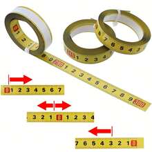 5m Retractable Measuring Tape, Yellow Self-Adhesive, Metric Scale, Dual-Sided Reading, Center Start, 12.5mm Wide Flexible Fit, Suitable For DIY And Sewing - Self-adhesive Measuring Tape - View 2