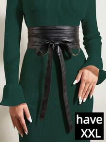 1pc/2pcs Plus Size Black Waist Cincher Belt, Elegant Match Evening Gown, Formal Dress, Wedding, Party, Summer, School Fall, Autumn, Halloween - 黑色 - 查看 11
