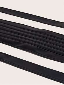 1pc/2pcs Plus Size Black Waist Cincher Belt, Elegant Match Evening Gown, Formal Dress, Wedding, Party, Summer, School Fall, Autumn, Halloween - 黑色 - 查看 4