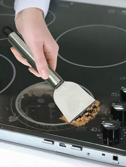 1pc Stainless Steel Multi-Purpose Scraper, Used For Removing Grease And Dirt From Floors And Walls, Floor Tile Grout, Glass Decal Scraper