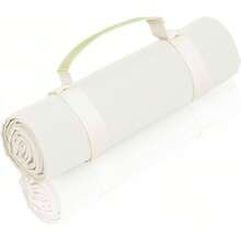 Blanco cremoso + correa verde pastel claro